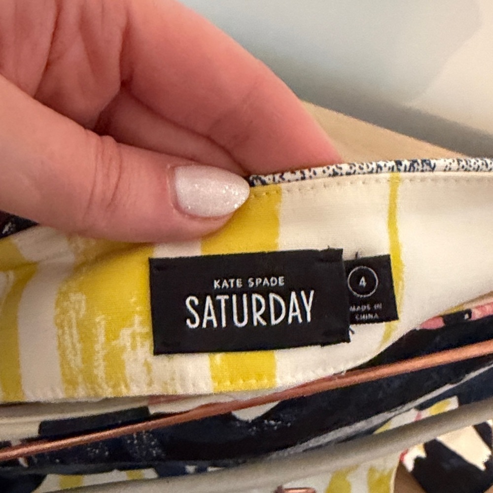 Kate Spade Saturday Yellow and Navy Skirt - Picture 4 of 4